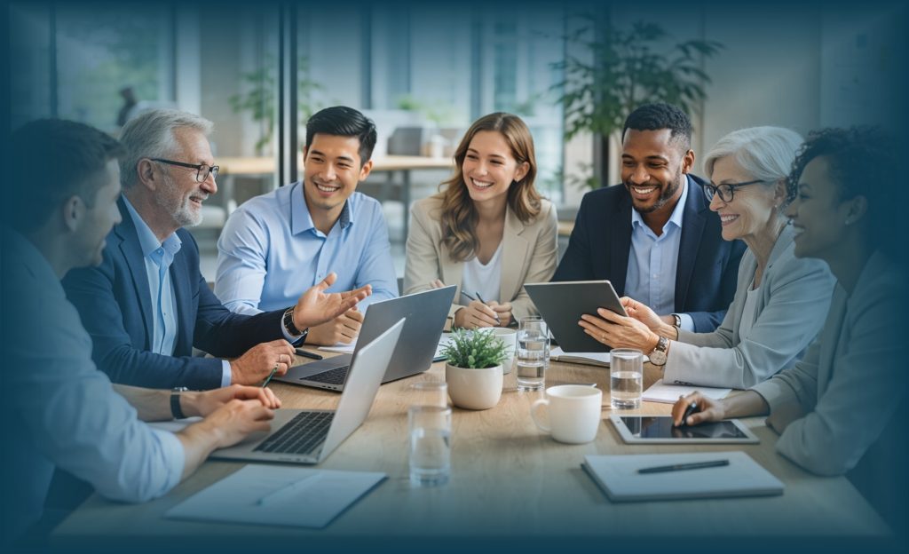 Kepemimpinan Lintas Generasi di tempat kerja dengan kolaborasi Baby Boomers, Gen X, Milenial, dan Gen Z