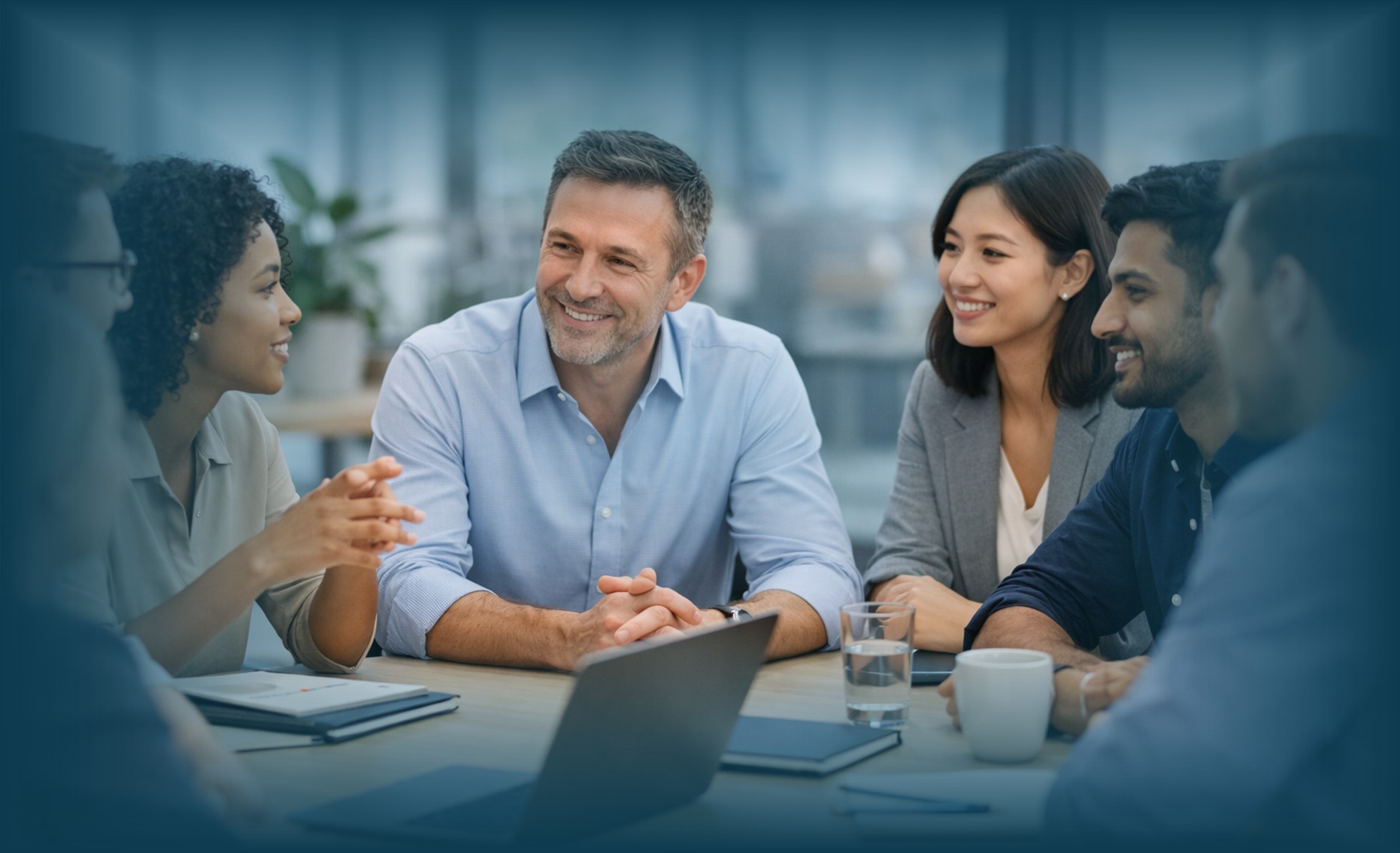 Servant Leadership di dunia kerja modern dengan pemimpin yang mendengarkan dan mendukung tim